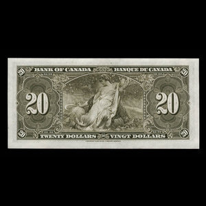 Canada, Banque du Canada, 20 dollars : 2 janvier 1937