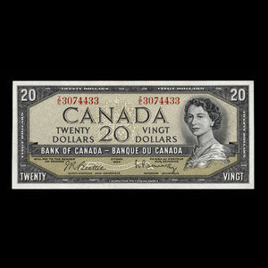 Canada, Banque du Canada, 20 dollars : 1954