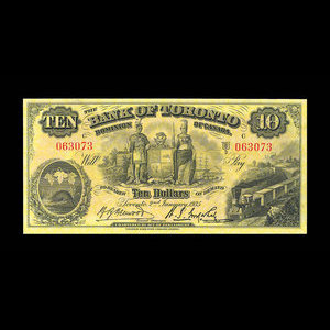 Canada, Bank of Toronto (The), 10 dollars : 2 janvier 1935