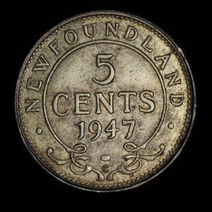 Canada, Georges VI, 5 cents : 1947