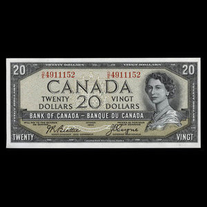 Canada, Banque du Canada, 20 dollars : 1954