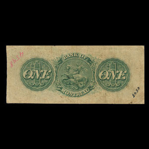 Canada, Banque de Montréal, 1 dollar : 3 janvier 1859