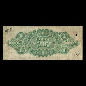 Canada, Bank of Prince Edward Island, 1 dollar : 1 janvier 1877