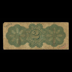 Canada, Merchants Bank of Canada (The), 2 dollars : 1868