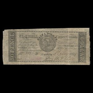 Canada, W. & J. Bell, 30 pence : 1 mai 1839