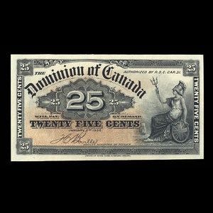 Canada, Dominion du Canada, 25 cents : 2 janvier 1900