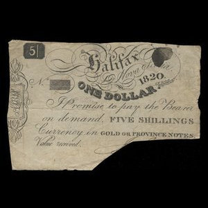 Canada, John Albro & Co., 1 dollar : 1820