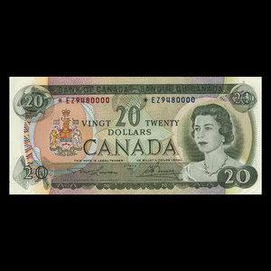 Canada, Banque du Canada, 20 dollars : 1969