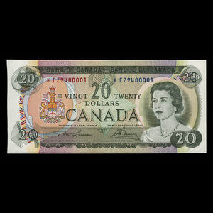 Canada, Banque du Canada, 20 dollars : 1969