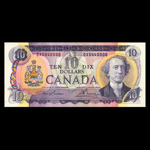 Canada, Banque du Canada, 10 dollars : 1971