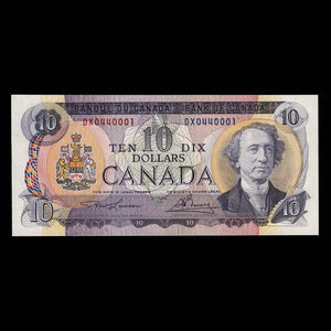 Canada, Banque du Canada, 10 dollars : 1971