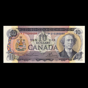 Canada, Banque du Canada, 10 dollars : 1971