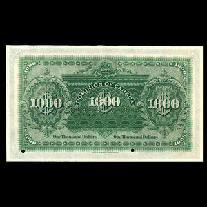 Canada, Dominion du Canada, 1,000 dollars : 2 janvier 1901