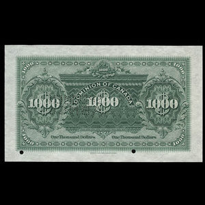 Canada, Dominion du Canada, 1,000 dollars : 2 janvier 1901