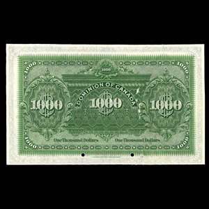 Canada, Dominion du Canada, 1,000 dollars : 2 janvier 1924