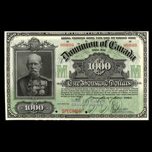 Canada, Dominion du Canada, 1,000 dollars : 2 janvier 1924