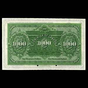 Canada, Dominion du Canada, 1,000 dollars : 2 janvier 1924