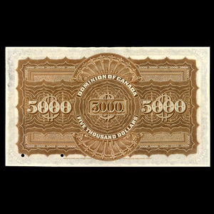 Canada, Dominion du Canada, 5,000 dollars : 2 janvier 1901