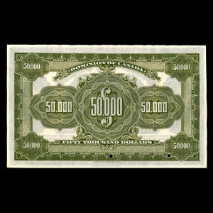 Canada, Dominion du Canada, 50,000 dollars : 2 janvier 1924