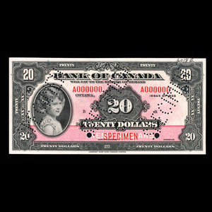 Canada, Banque du Canada, 20 dollars : 1935