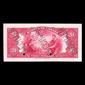 Canada, Banque du Canada, 20 dollars : 1935