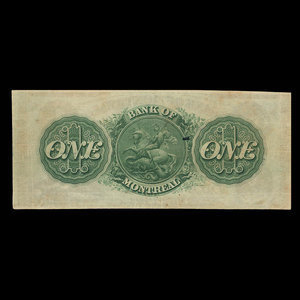 Canada, Banque de Montréal, 1 dollar : 3 janvier 1859