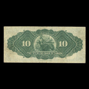 Canada, Sterling Bank of Canada, 10 dollars : 25 avril 1906