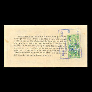 Mexique, Banque de Montréal, 5 pesos : 1 mai 1915