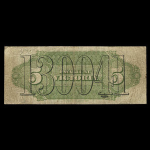 Canada, Bank of British Columbia, 5 dollars : 1 juin 1879