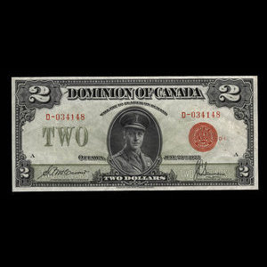 Canada, Dominion du Canada, 2 dollars : 23 juin 1923