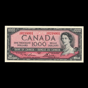 Canada, Banque du Canada, 1,000 dollars : 1954