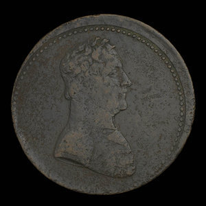 Canada, inconnu, 1/2 penny : 1825