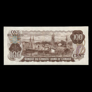 Canada, Banque du Canada, 100 dollars : 1975