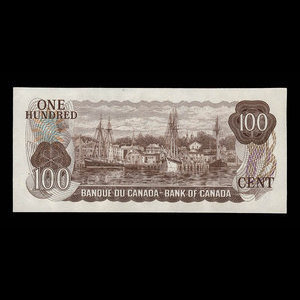 Canada, Banque du Canada, 100 dollars : 1975