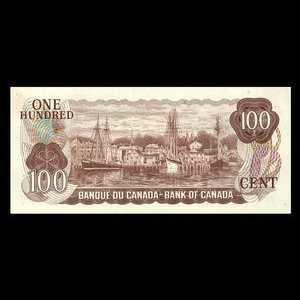 Canada, Banque du Canada, 100 dollars : 1975