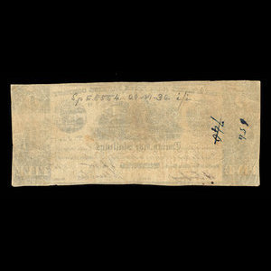 Canada, Farmer's Joint Stock Banking Co., 5 dollars : 1 novembre 1835