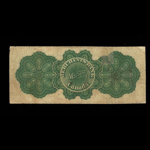 Canada, Merchants Bank (The), 2 dollars : 1 juin 1864