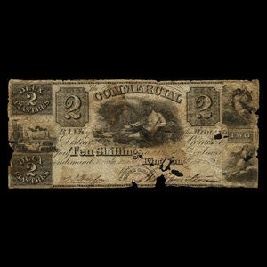 Canada, Commercial Bank of the Midland District, 2 dollars : 1 mars 1836