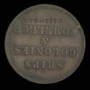 Canada, inconnu, 1/2 penny : 1835