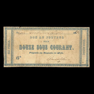 Canada, William Price & Fils, 12 sous : 16 avril 1850