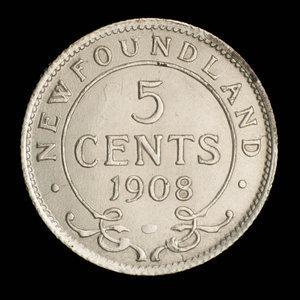 Canada, Édouard VII, 5 cents : 1908