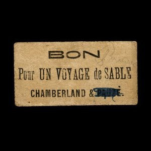 Canada, Chamberland & Pauze, 1 voyage, sable : 1925