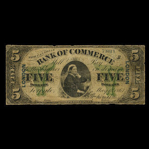 Canada, Canadian Bank of Commerce, 5 dollars : 1 mai 1867