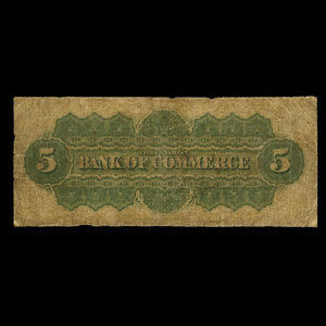 Canada, Canadian Bank of Commerce, 5 dollars : 1 mai 1867