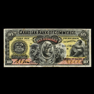 Canada, Canadian Bank of Commerce, 10 dollars : 1 mai 1912