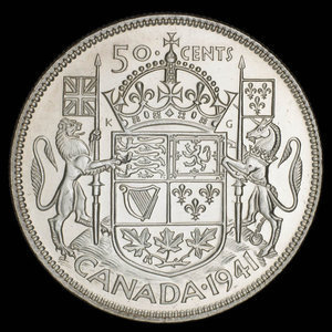 Canada, Georges VI, 50 cents : 1941