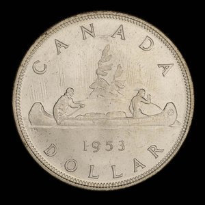 Canada, Élisabeth II, 1 dollar : 1953