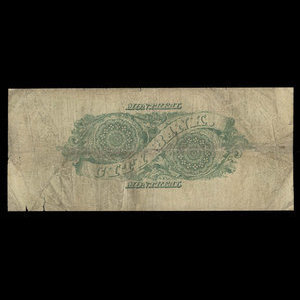 Canada, Banque de la Cité, 5 dollars : 1 janvier 1857