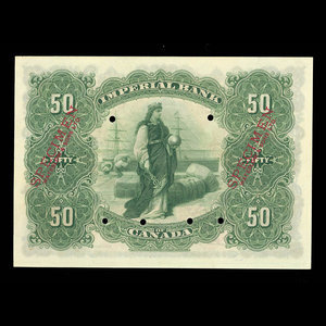 Canada, Imperial Bank of Canada, 50 dollars : 2 janvier 1907