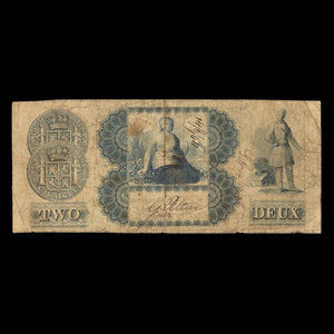 Canada, Banque du Peuple (People's Bank), 2 dollars : 1 octobre 1839